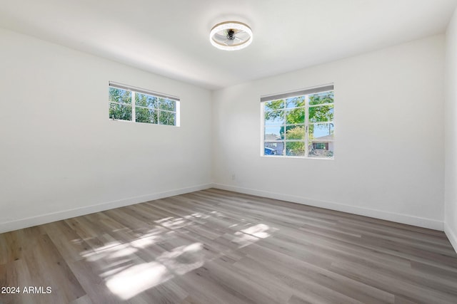 empty room featuring wood-type flooring