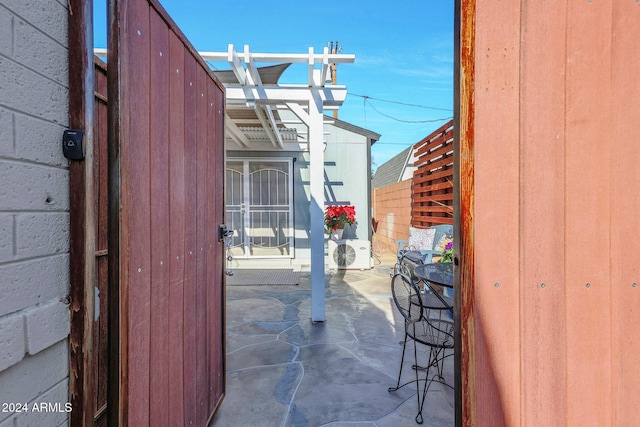 view of patio / terrace featuring a bar