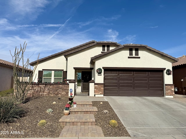 view of front of house featuring a garage