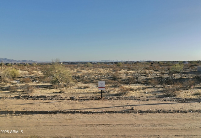 view of yard with a rural view