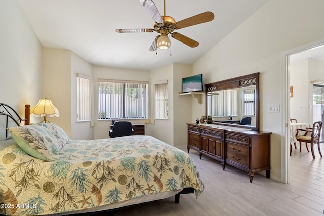 2055 N 56th St Unit 15, Mesa, AZ 85215 - bedroom with light wood-type flooring and a ceiling fan