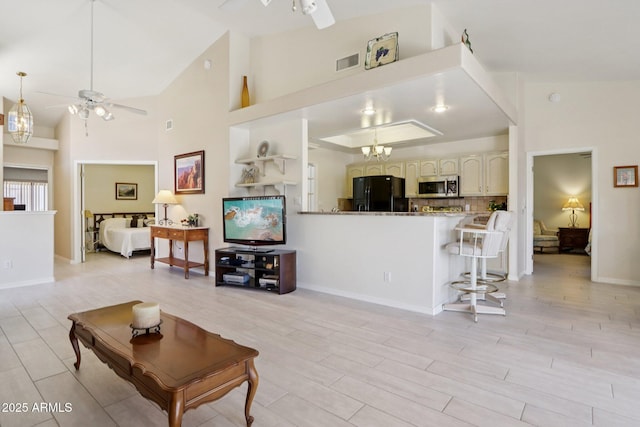 2055 N 56th St Unit 15, Mesa, AZ 85215 - living room featuring ceiling fan and light wood-style flooring