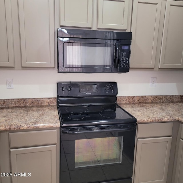6908 S 8th Dr, Phoenix, AZ 85041 - kitchen featuring light countertops, gray cabinetry, and black appliances