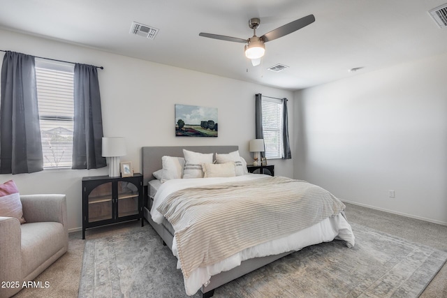 17728 W Paraiso Dr, Surprise, AZ 85387 - bedroom featuring carpet flooring, baseboards, and ceiling fan
