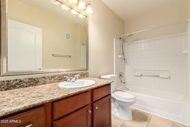2134 E Broadway Rd Unit 1062, Tempe, AZ 85282 - bathroom featuring vanity, tile patterned floors, toilet, and bathing tub / shower combination