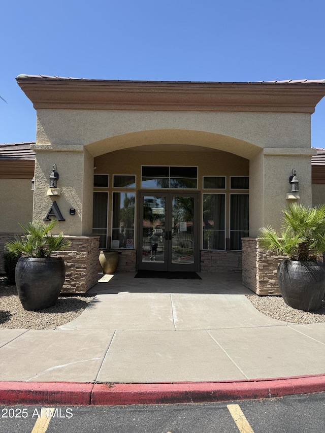 2134 E Broadway Rd Unit 1062, Tempe, AZ 85282 - entrance to property with french doors and stucco siding