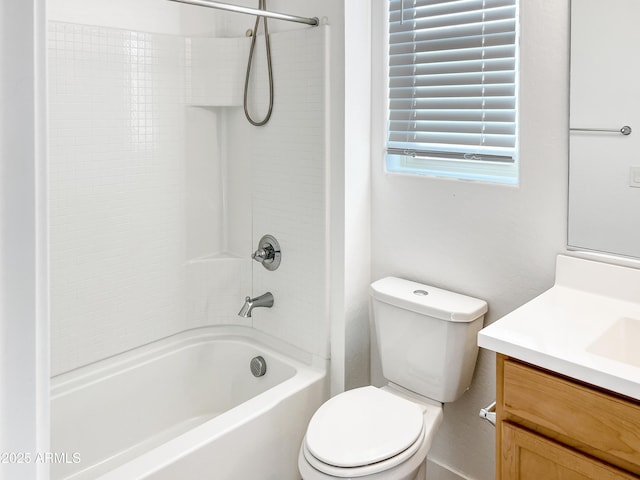 1737 W Hopi Dr, Coolidge, AZ 85128 - full bathroom with vanity, bathtub / shower combination, and toilet
