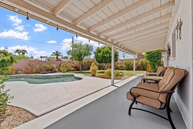 8545 E Heatherbrae Dr, Scottsdale, AZ 85251 - view of patio with a fenced backyard