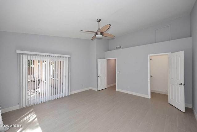 interior space featuring visible vents and baseboards