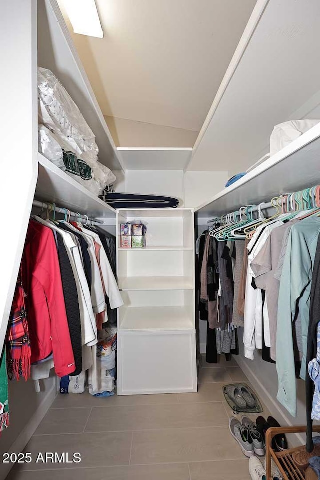 view of walk in closet