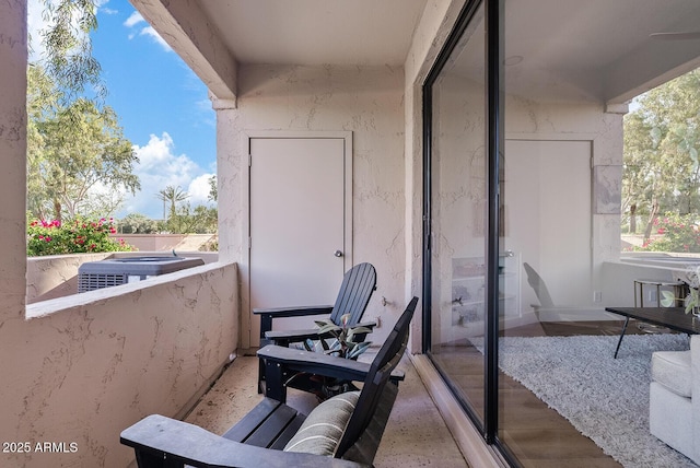 9708 E Via Linda Rd Unit 1350, Scottsdale, AZ 85258 - view of patio featuring central air condition unit