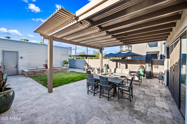 306 W Culver St, Phoenix, AZ 85003 - view of patio / terrace featuring outdoor dining space and a fenced backyard