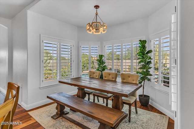 4402 E Barwick Dr, Cave Creek, AZ 85331 - dining room with a chandelier and wood finished floors