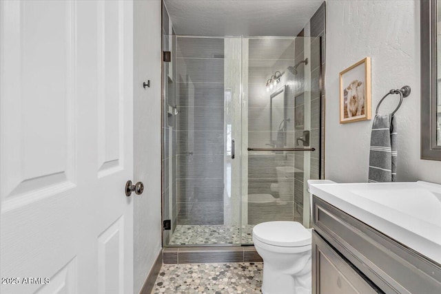 4402 E Barwick Dr, Cave Creek, AZ 85331 - bathroom featuring vanity, a stall shower, and tile patterned floors