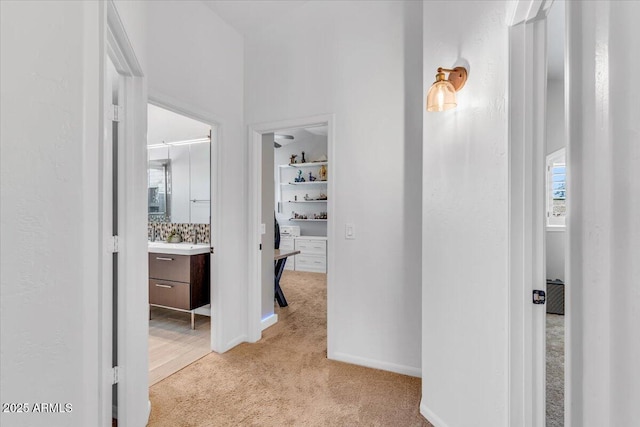 4402 E Barwick Dr, Cave Creek, AZ 85331 - hall featuring light carpet and baseboards