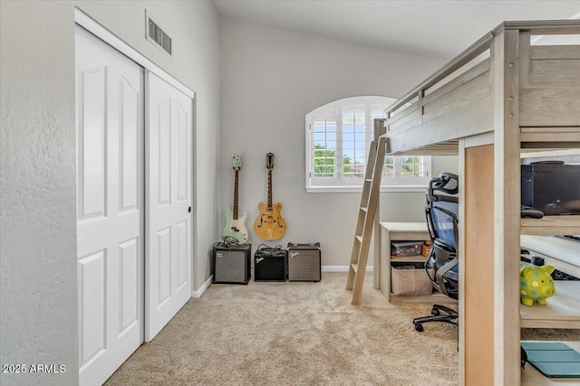 4402 E Barwick Dr, Cave Creek, AZ 85331 - bedroom with carpet floors, a closet, and a desk
