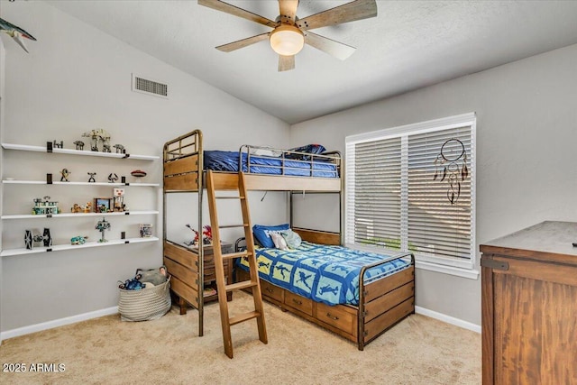 4402 E Barwick Dr, Cave Creek, AZ 85331 - bedroom featuring carpet, a ceiling fan, and vaulted ceiling