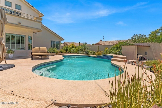 4402 E Barwick Dr, Cave Creek, AZ 85331 - view of swimming pool with a patio area and a fenced backyard