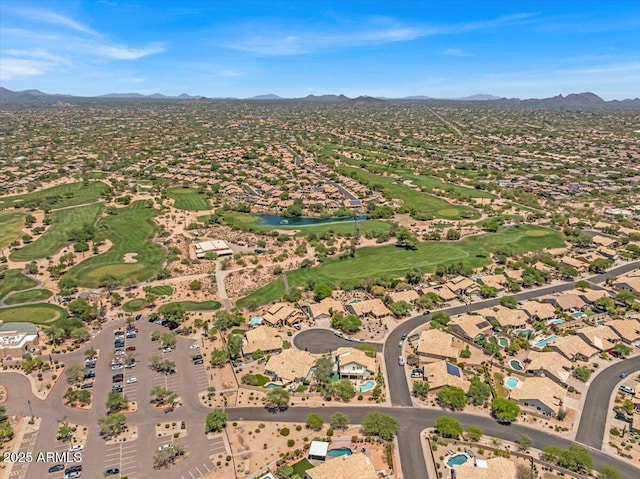 4402 E Barwick Dr, Cave Creek, AZ 85331 - aerial perspective of suburban area featuring a mountain backdrop and a local golf course