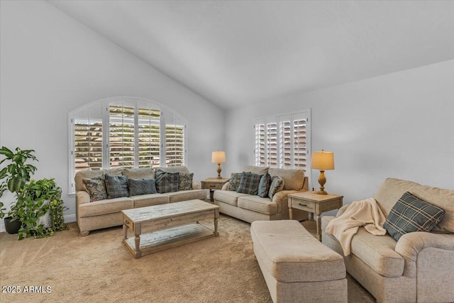 4402 E Barwick Dr, Cave Creek, AZ 85331 - living room with light carpet and high vaulted ceiling