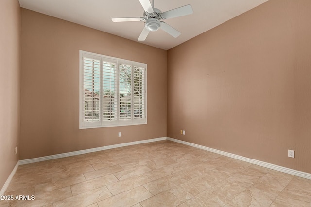 empty room with ceiling fan