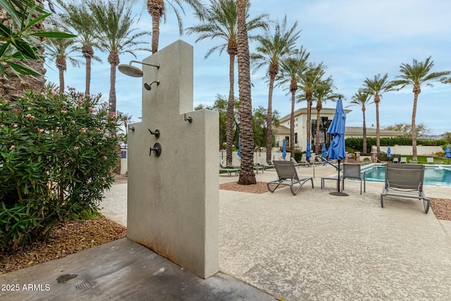 view of patio / terrace with a community pool