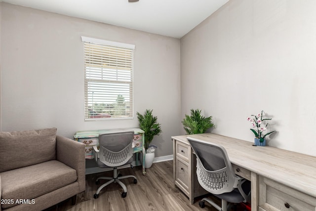 19920 W Monterosa St, Litchfield Park, AZ 85340 - office area with baseboards and light wood finished floors