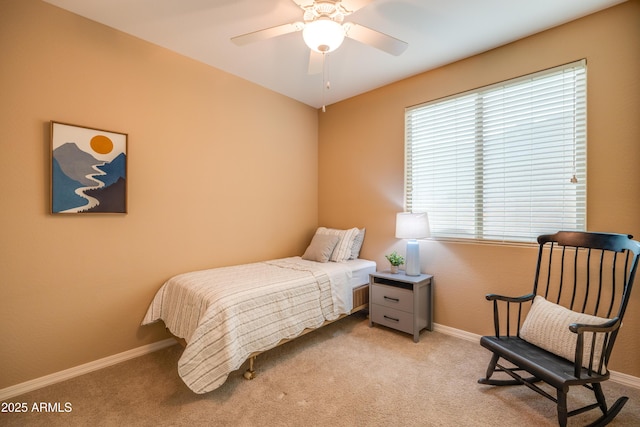 20742 E Mockingbird Dr, Queen Creek, AZ 85142 - bedroom featuring a ceiling fan, baseboards, and carpet