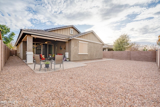 20742 E Mockingbird Dr, Queen Creek, AZ 85142 - back of house with a fenced backyard, a patio, and stucco siding