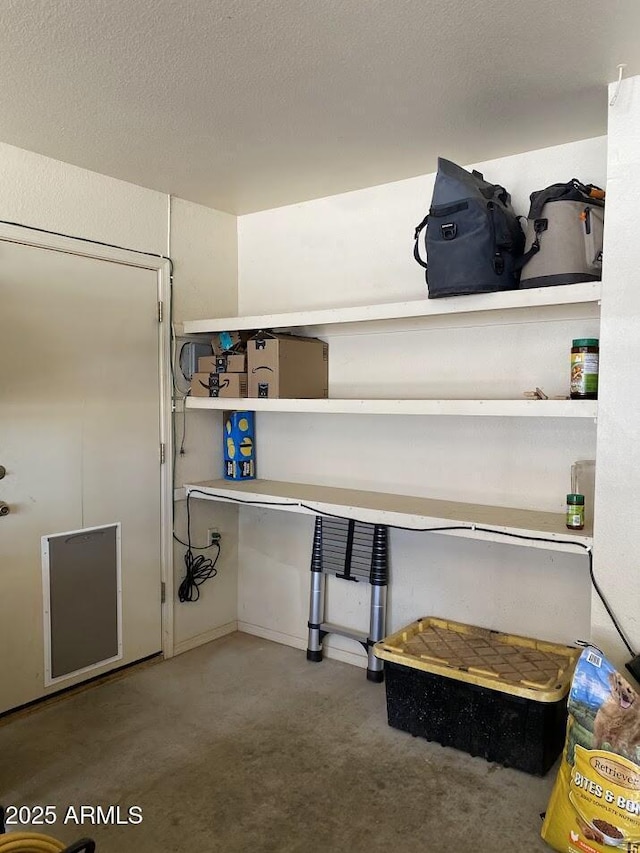 view of storage area