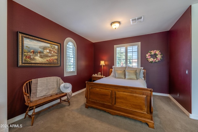 view of carpeted bedroom