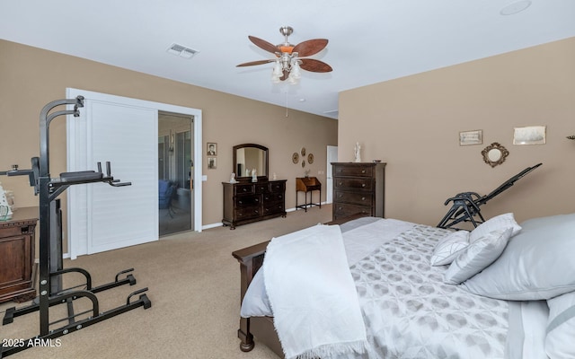 6133 W Fetlock Ter, Phoenix, AZ 85083 - carpeted bedroom featuring a ceiling fan