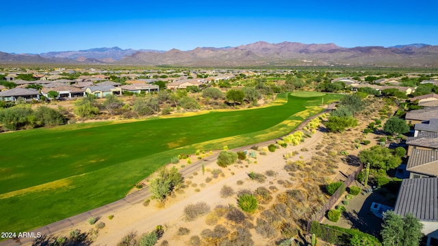 17756 E Silver Sage Ln, Rio Verde, AZ 85263 - aerial perspective of suburban area featuring a local golf course and a mountainous background