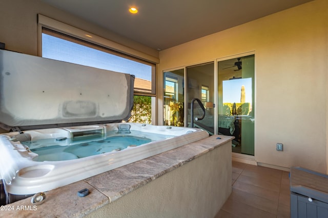17756 E Silver Sage Ln, Rio Verde, AZ 85263 - view of patio / terrace featuring an indoor hot tub