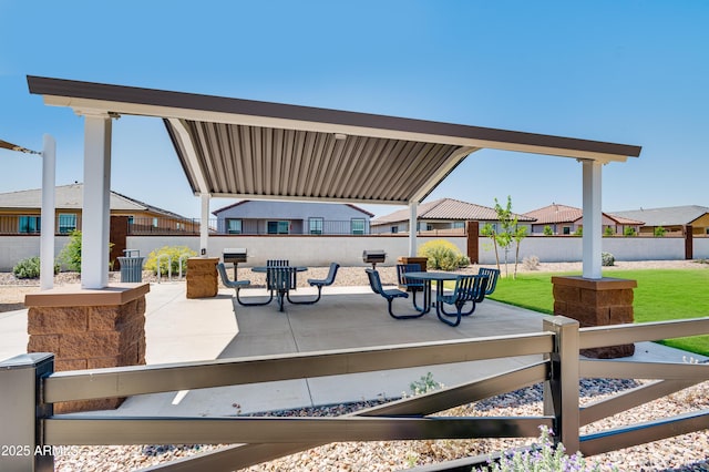 view of patio with fence