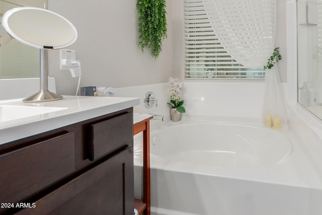 bathroom featuring a bathtub and vanity