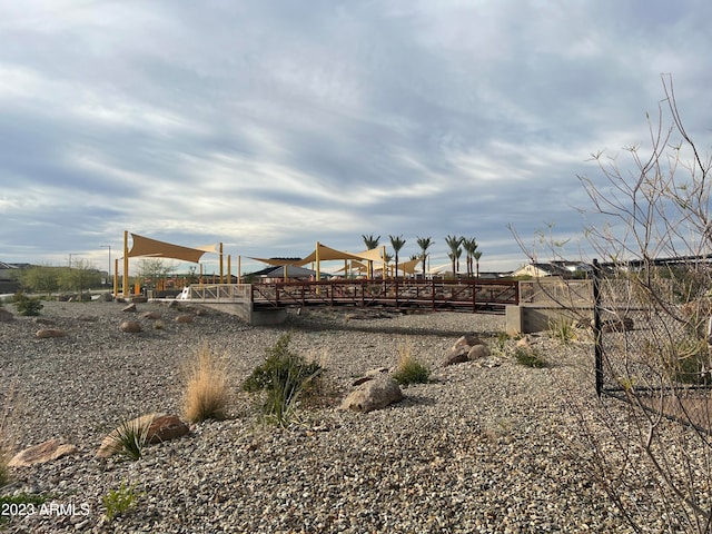 view of yard with a gazebo