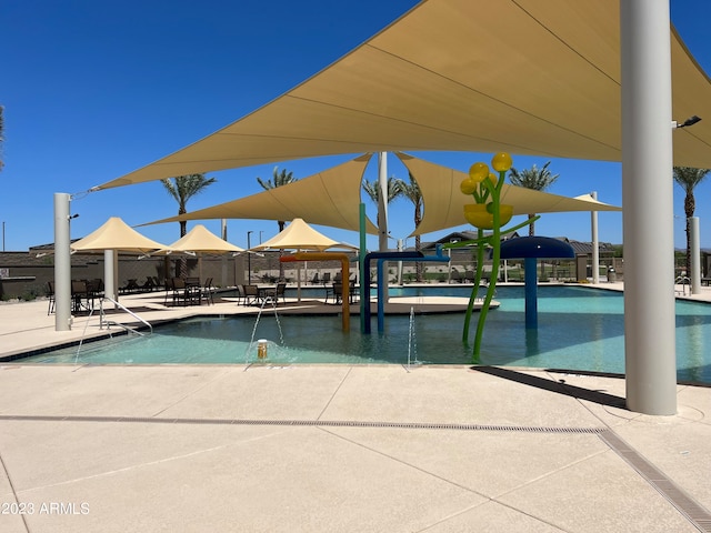 view of pool with a patio