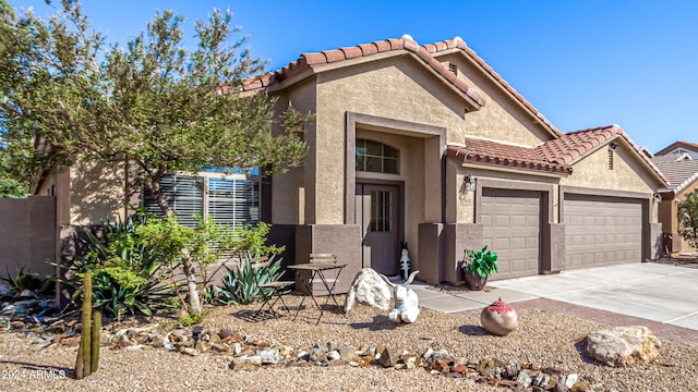 view of front of home featuring a garage