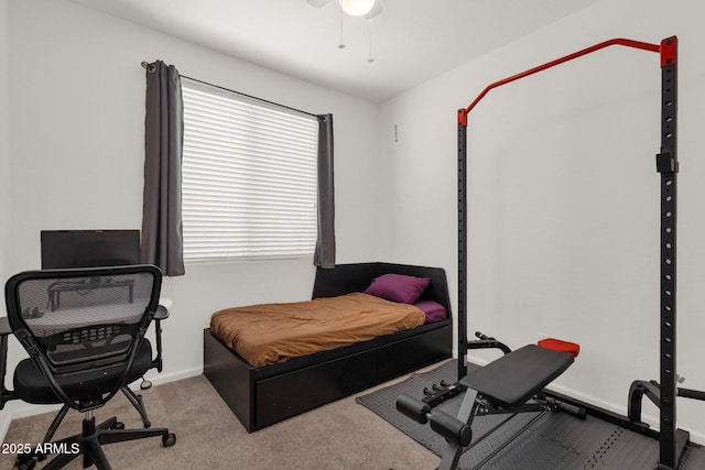 1725 E Chanute Pass, Phoenix, AZ 85040 - carpeted bedroom featuring baseboards and a ceiling fan