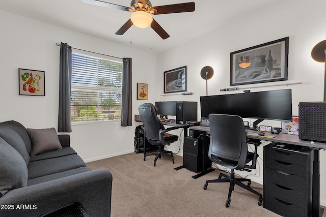 1725 E Chanute Pass, Phoenix, AZ 85040 - carpeted office space with a ceiling fan and baseboards