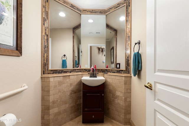 bathroom featuring vanity