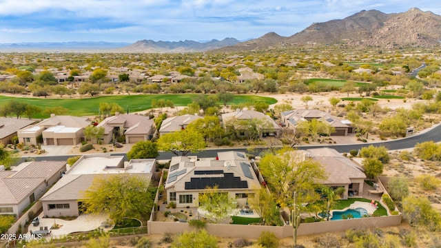 bird's eye view featuring a mountain view