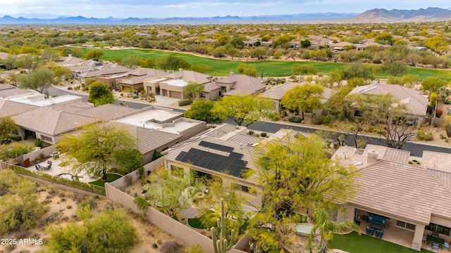 bird's eye view featuring a mountain view