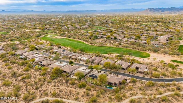 aerial view featuring a mountain view