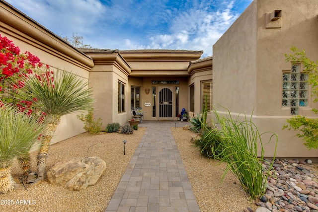 view of doorway to property