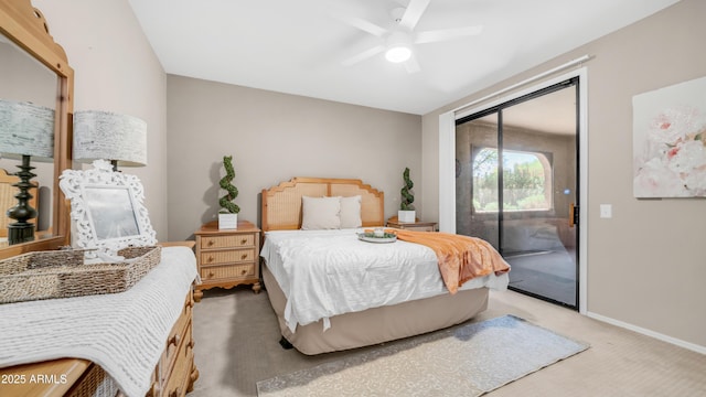 15252 N 100th St Unit 1164, Scottsdale, AZ 85260 - bedroom featuring light colored carpet, access to exterior, a ceiling fan, and a closet