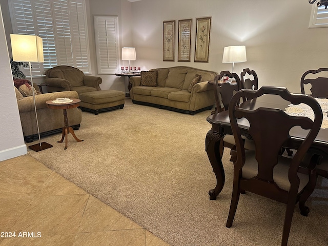 view of carpeted living room