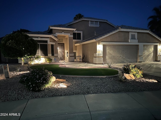 view of front of house featuring a garage