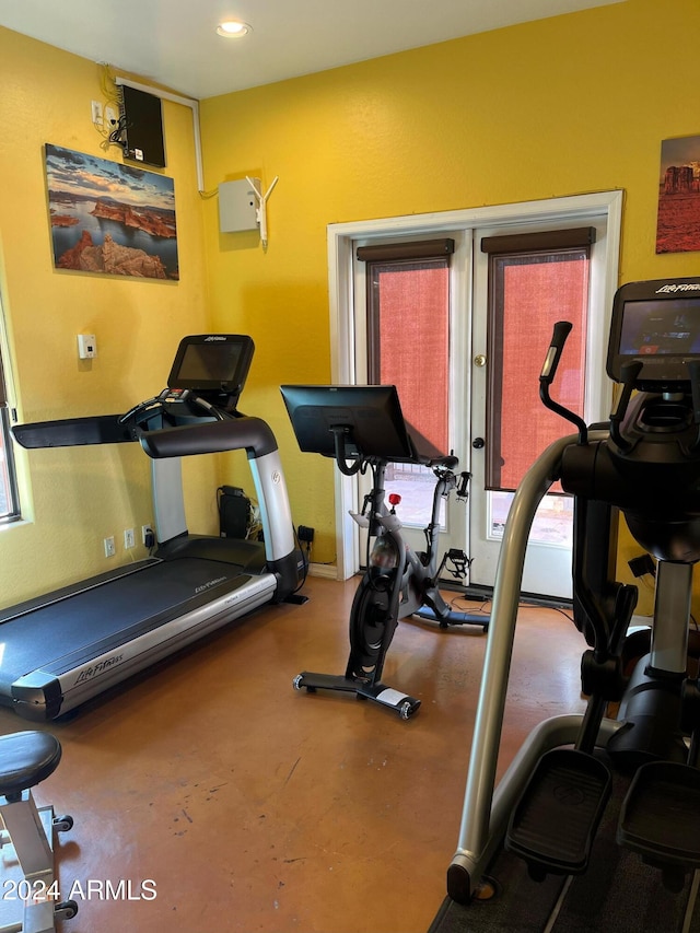 view of workout area